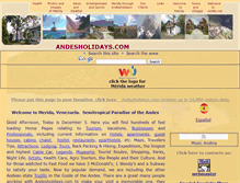 Tablet Screenshot of andesholidays.com